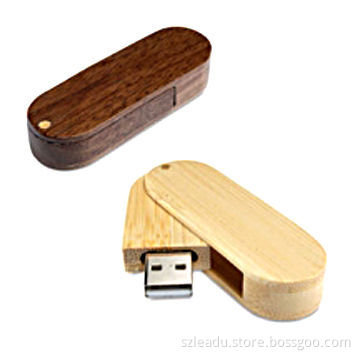Swivel Wooden USB Flash Drive, Recyclable